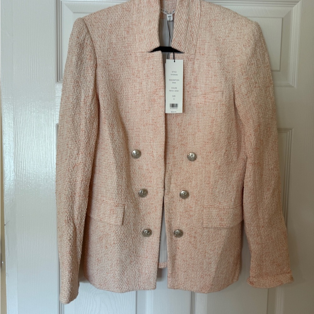 Veronica Beard Blazer in Light Pink Tweed